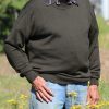 Dark Green Crew Neck Sweaters