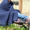 Navy Blue Oversized Wrap
