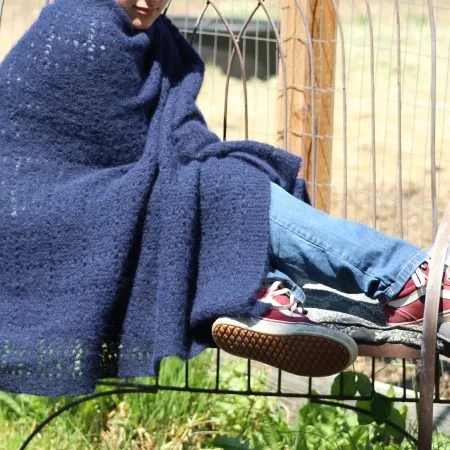 Navy Blue Oversized Wrap