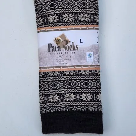 Nordic Socks- Black and Cream- Womens