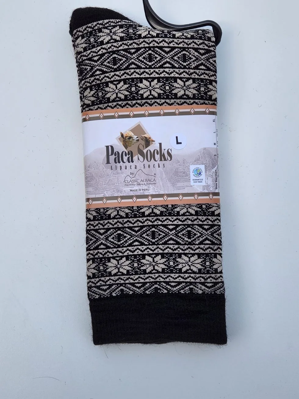 Nordic Socks- Black and Cream- Womens